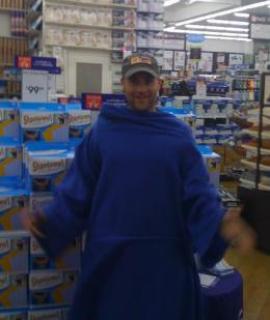 Shopping in a Snuggie